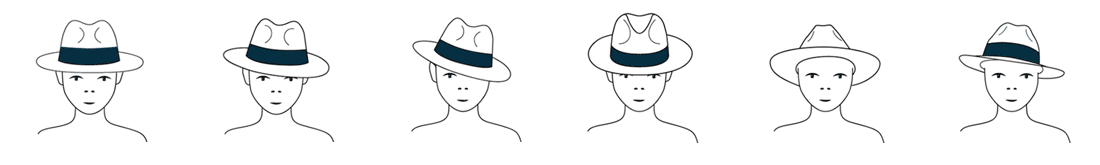 Preview of different ways to wear a hat