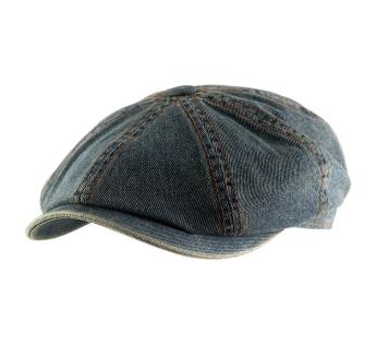 Hatteras Washed Denim Flat Cap Stetson